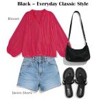 Stylish Black Dressy Flat Flip Flop Sandals