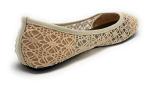Charles Albert Women's Ivory Crochet Lace Ballet Flats