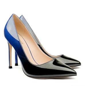Pointy Toe Patent Gradient Animal Print Heels
