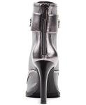 Karl Lagerfeld Paris Silver Peep-Toe Heeled Booties