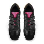 Sleek Black Suede Sneaker Heels for Women