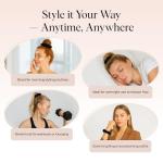 Kitsch Black Satin Scrunchies Set - 5 Pcs