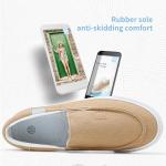 Tan Canvas Slip-On Sneakers with Arch Support