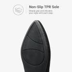 Stylish Black Pointed Toe Knit Ballet Flats