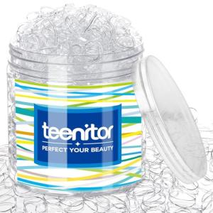 2000 Mini Clear Elastic Hair Bands - Teenitor