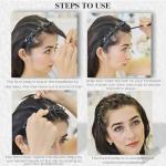JASSINS 2 Pcs Hairpin Headband for Bangs