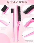 Aigee 8-Piece Pink Styling Combs Set
