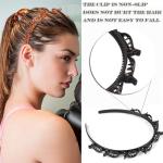 JASSINS 2 Pcs Hairpin Headband for Bangs