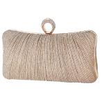 Golden Glitter Clutch Purse for Bridal Events