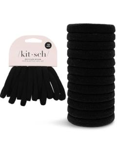 Kitsch No-Damage Stretchable Hair Ties - Black