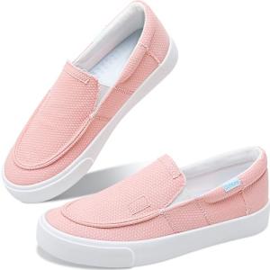 Comfy Pink Canvas Slip-On Sneakers for Fashion