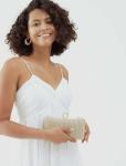 Golden Glitter Clutch Purse for Bridal Events