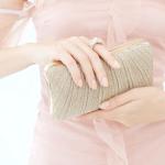 Golden Glitter Clutch Purse for Bridal Events