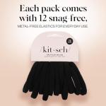 Kitsch No-Damage Stretchable Hair Ties - Black