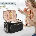Bagmoly Large Portable Travel Makeup Organizer - Black