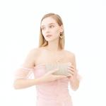Golden Glitter Clutch Purse for Bridal Events