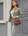 90s Small Brown Croc Pattern Shoulder Bag