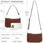 90s Small Brown Croc Pattern Shoulder Bag