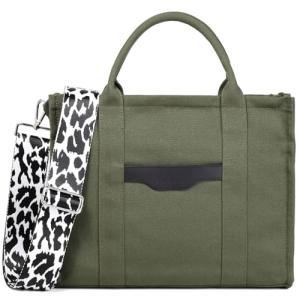 Stylish Canvas Tote Bag with Multiple Pockets