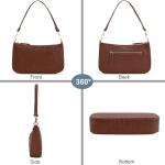 90s Small Brown Croc Pattern Shoulder Bag