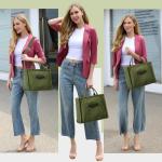 Stylish Canvas Tote Bag with Multiple Pockets