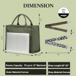 Stylish Canvas Tote Bag with Multiple Pockets