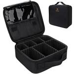 Portable Makeup Train Case with Adjustable Dividers