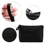 Chic Black PU Leather Makeup Bag for Travel