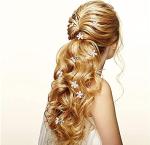 Set of 10 Floral Pearl Hair Clips