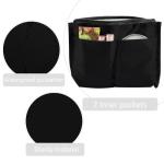 Chic Black PU Leather Makeup Bag for Travel