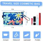 Chic Klein Blue Flower Makeup Pouch for Women