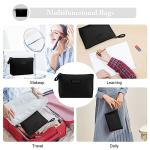 Chic Black PU Leather Makeup Bag for Travel