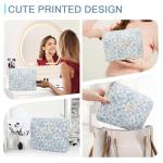 Blue Floral Large Makeup Organizer Bag