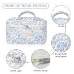 Floral Makeup Organizer Bag for Travel