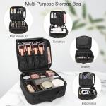 Portable Makeup Train Case with Adjustable Dividers