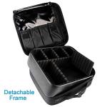 Portable Makeup Train Case with Adjustable Dividers