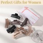 Set of 8 Matte Hair Claw Clips for Women