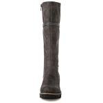 Stylish Grey Lace-Up Knee High Boots for Women