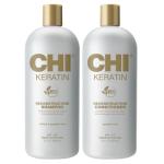 CHI Keratin Shampoo and Conditioner Set, 32 Oz