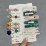 20 PCS Macaron Pearl Hair Clips Set for Women