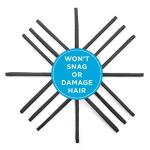 GOODY Women's Ouchless Flat Narrow Headwraps, Black