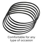 GOODY Women's Ouchless Flat Narrow Headwraps, Black