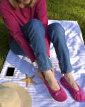 Isotoner Women's Comfort Ballet Flats in Taupe