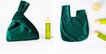 Luxury Velvet Evening Bag with Knot Closure - Green