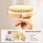 Natural Bristle Body Brush for Smooth Skin