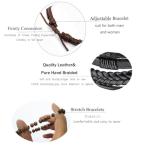 SONNYX 24 PCS Handmade Braided Leather Bracelets
