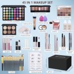 Complete Makeup Kit with Brushes and Colors