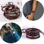 SONNYX 24 PCS Handmade Braided Leather Bracelets