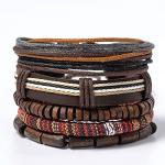 SONNYX 24 PCS Handmade Braided Leather Bracelets