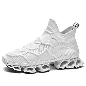 Poramea Unisex Slip-On Tennis Shoes White